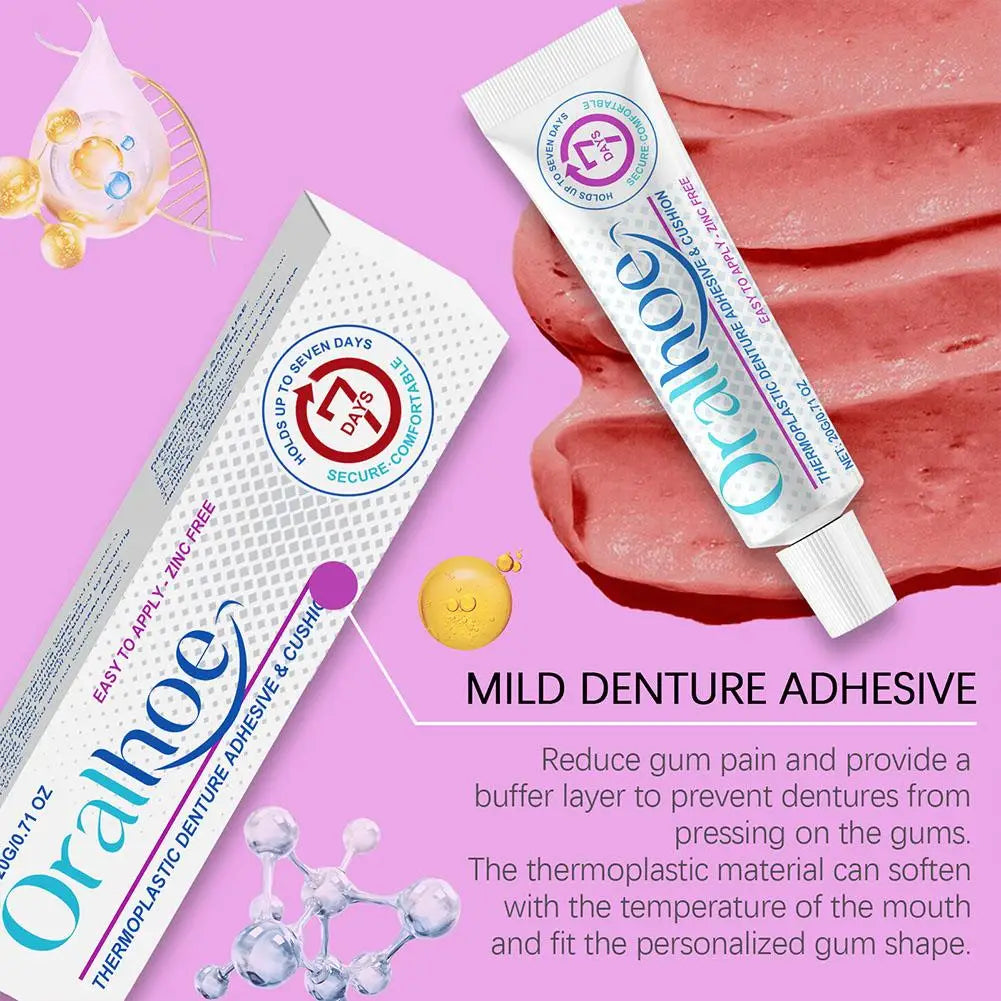 Thermoplastic Denture Adhesive – Secure Fit for Dentures, 20g Denture Adhesive Oasis Select