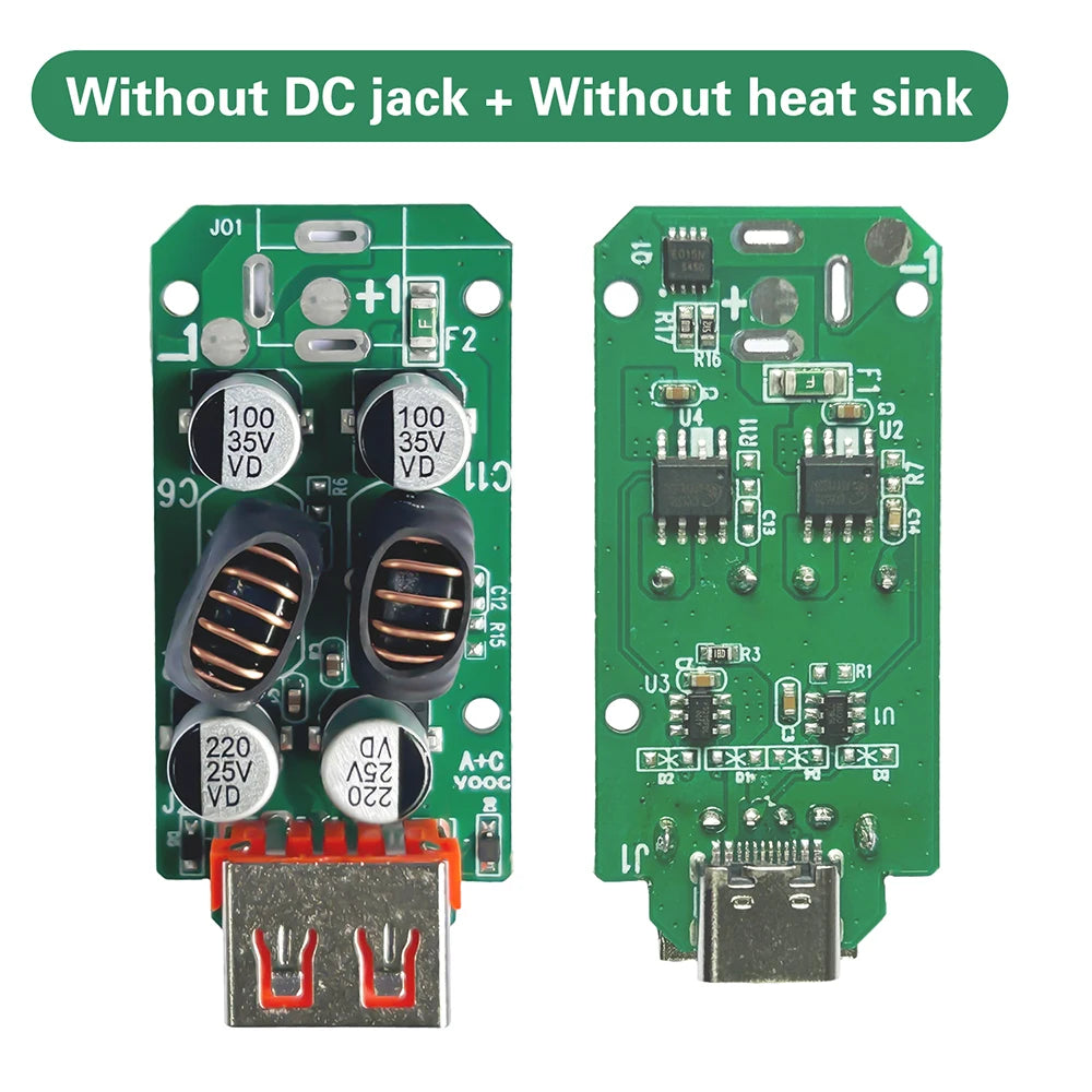 DC 9V-30V Car Mounted Step-Down Charging Module VOOC Multi Protocol USB A 30W+Type C 20W Dual Port Fast Charging Module Oasis Select Type C