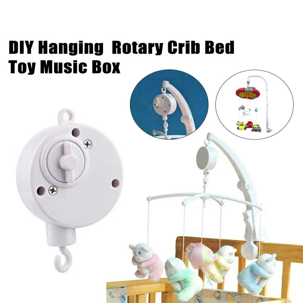 Infant Bell Rotary Wind-up Music Box Baby Mobile Crib Bed Bell Windup Movement Music Box Machine Nursery Decoration Oasis Select