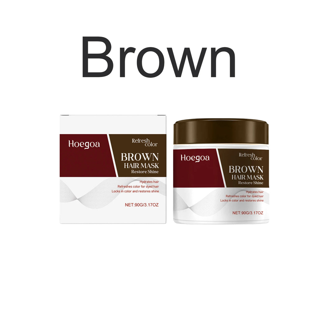 Color Depositing Hair Mask Deep Conditioning Hydrates&Repairs Enhances Hair Color Red Blue Brown Tones Boosts Shine Fades Color Oasis Select Brown