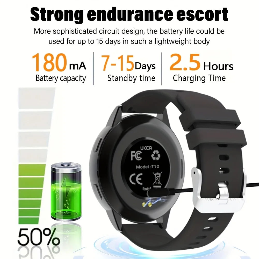 ERUN Smartwatch – Round Screen, Wireless Calls & Sports Mode