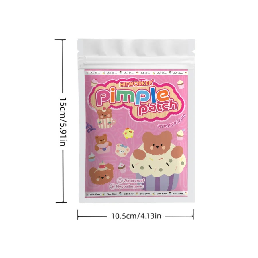 Cute Bear Design Hydrocolloid Acne Patch Light Breathable Concealer Mild Non-Irritating Solution for Pimples Oasis Select