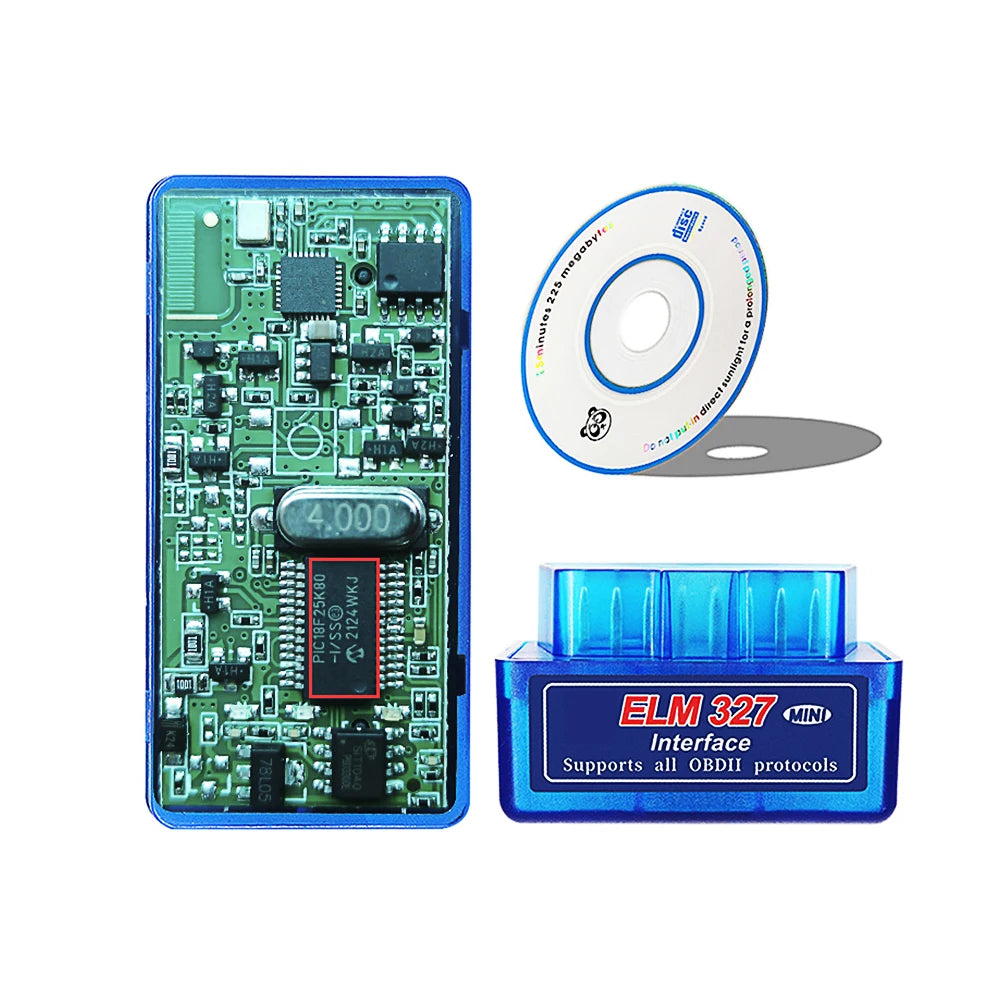 ELM327 V1.5 Bluetooth OBD2 Scanner – Real PIC18F25K80 Chip OBD2 Diagnostic Scanner Oasis Select 1pcb BT elm327 V1.5