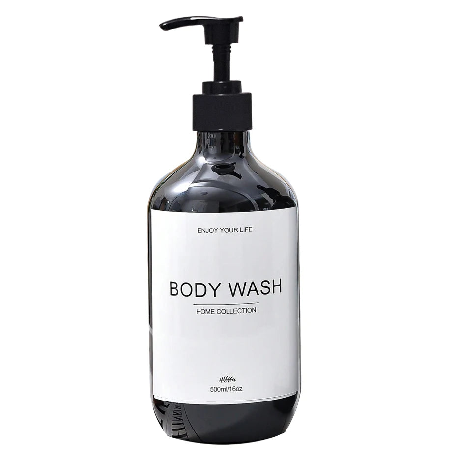 500ml Refillable Shampoo & Body Wash Pump Dispenser Bottle Soap Dispenser Bottle Oasis Select A-black-body 500ml