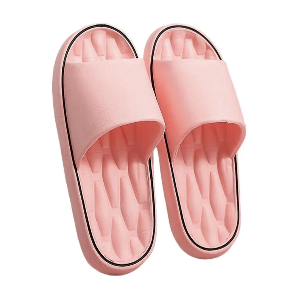 Super Light Soft Slippers Simple Fashion Slides EVA Elastic Shoes Colorful Sneakers In Door Bathroom Flip Flops Oasis Select 42-43 pink