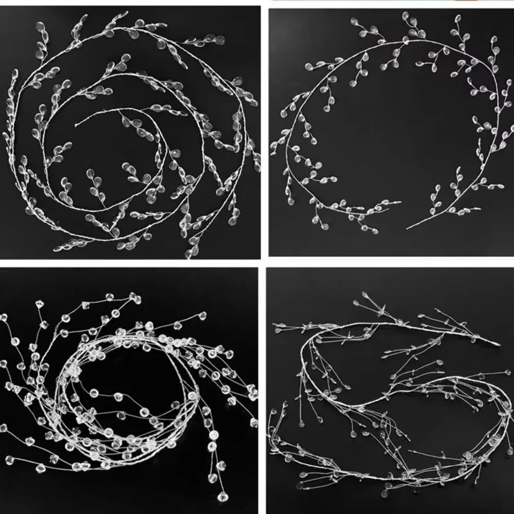 DIY Acrylic Crystal Beads Transparent String Branch Curtain Garland Droprain Diamond Beaded Stage Accessories Oasis Select