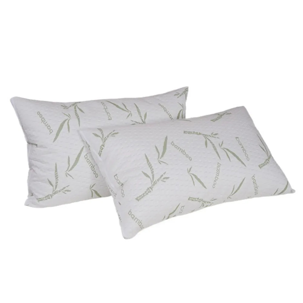 2-Pack Bamboo Fiber Pillowcases – Cooling, Waterproof & Zippered