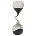 Curve Design Black Hourglass Modern Style Home Decor Accessories Glass Craft Simple Interior Table Ornament Aesthetic Sand Clock Oasis Select As Pic Show