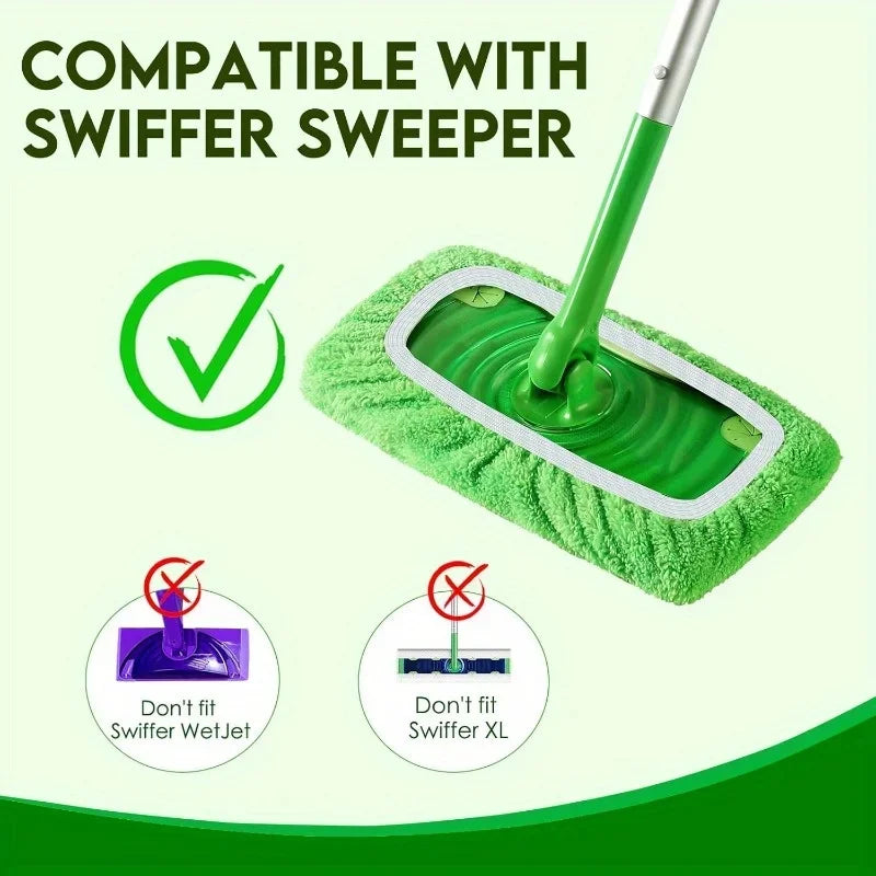 4 Reusable Mop Pads with High Water Absorption and Ultra-fine Fiber Cleaning Pads That Can Firmly Adhere To Most Standard Mops Oasis Select