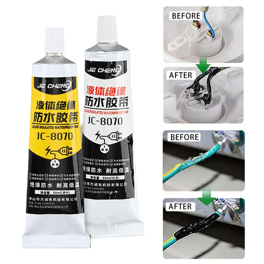 Liquid Electrical Tape Waterproof Insulating Tape Repair Paste Liquid Glue Rubber Wire Cable Sealant Fix Insulation Electrical Oasis Select