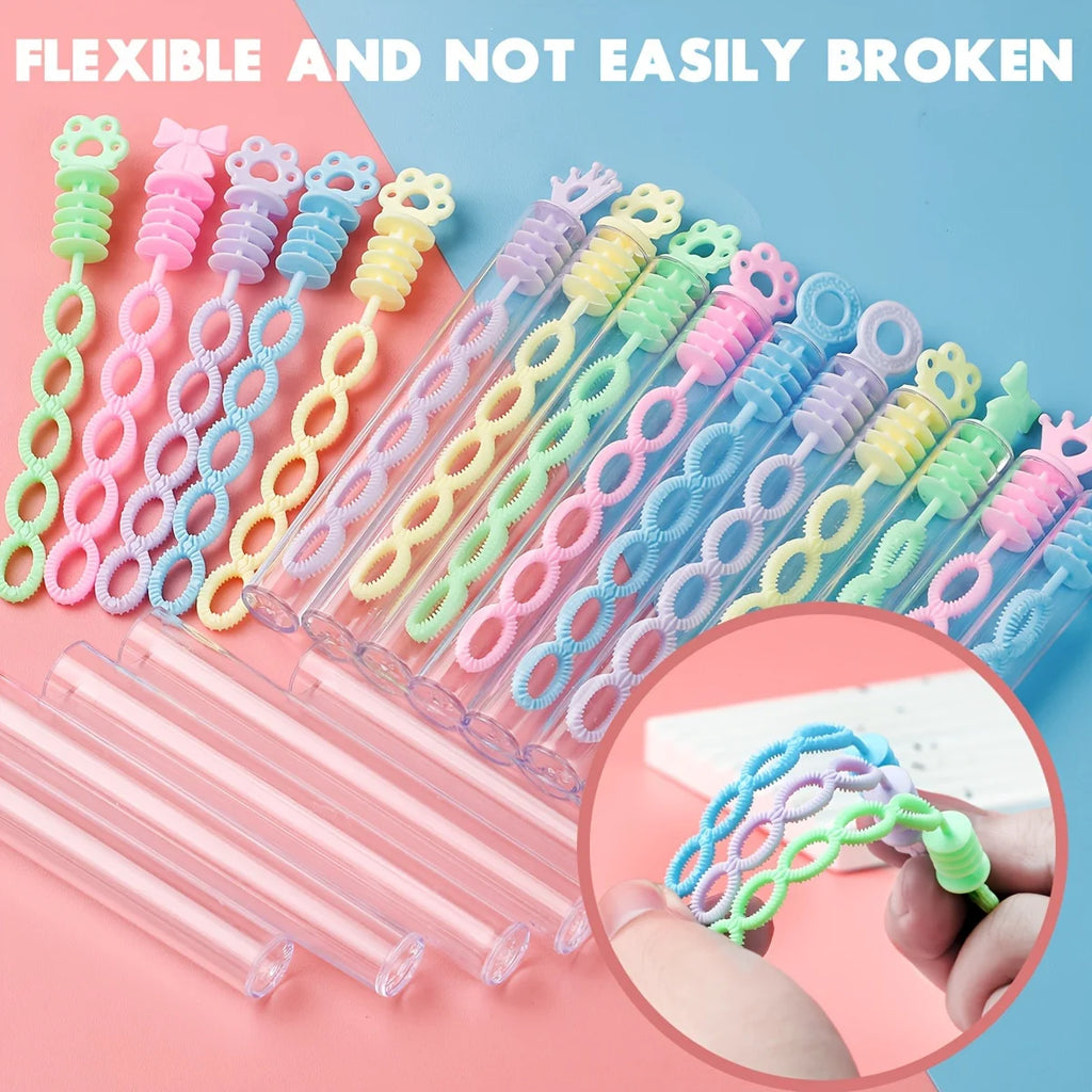 12/24Pcs Summer Romance Bubble Wands Pastel Mini Dip Sticks for Outdoor Dates Wedding Party Favors Cute Goody Bag Gifts Couple Oasis Select