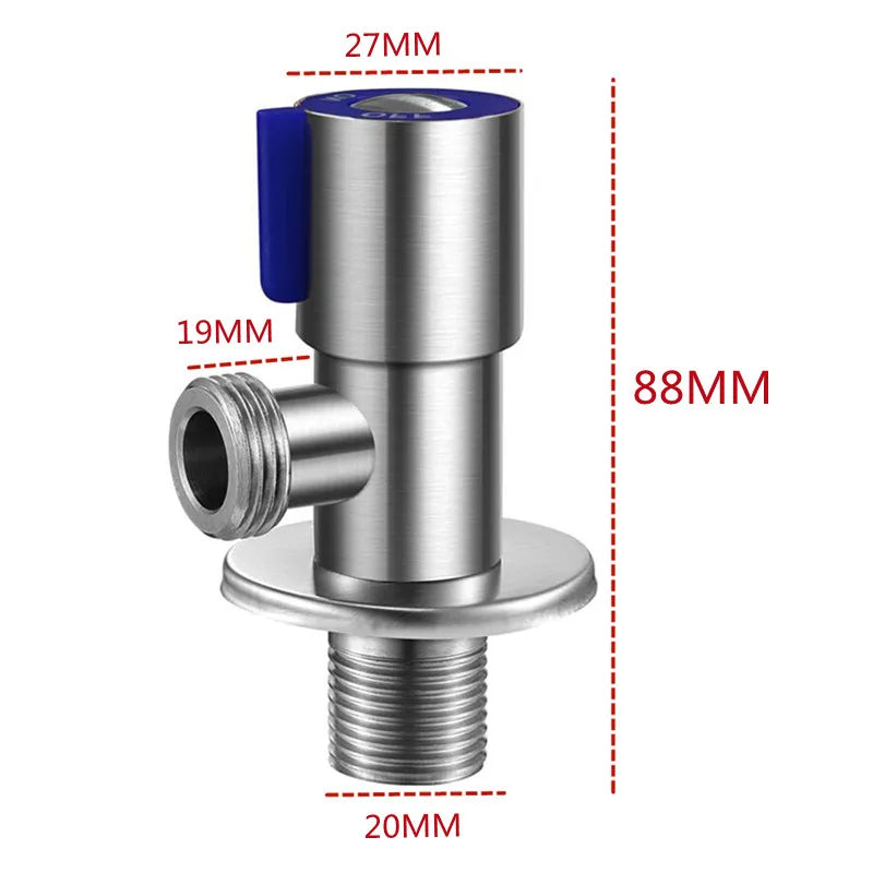 Valve Toilet Water Stop Valve Water Heater Valve Stainless Steel For Bathrooms Kitchens Balconies Toilet Accessories Oasis Select
