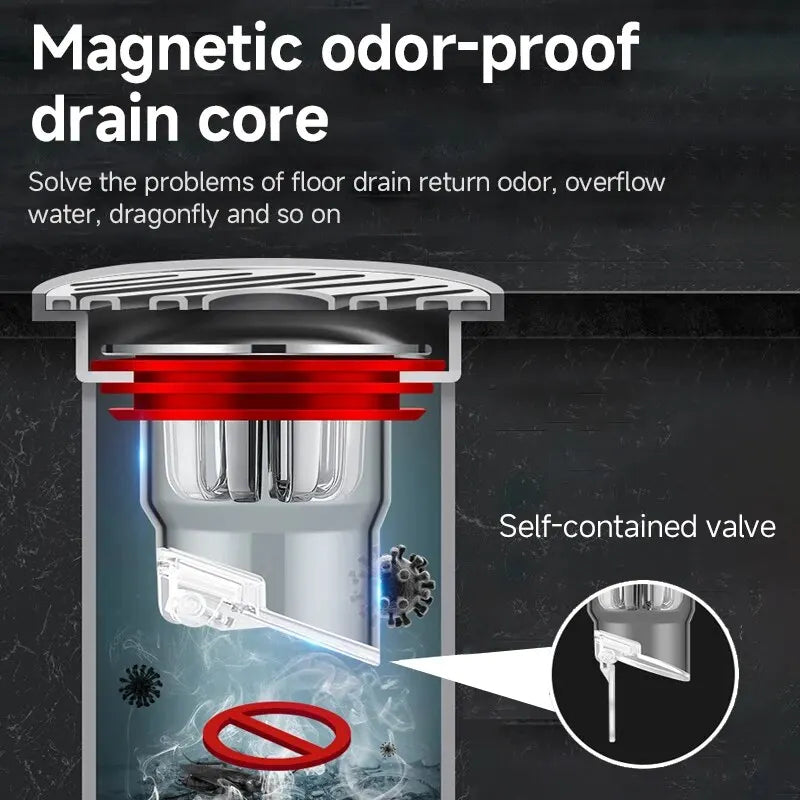 Odor Proof Floor Drain Valve-Sewer Core Backflow Preventer Shower Floor Drain Plug for Kitchen Bathroom Toilet Sewer Oasis Select