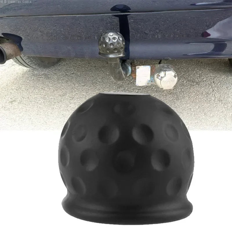 50mm Tow Bar Ball Cover Cap Universal Rubber Ball Hood Trailer Hitch Protect Towball Trailer Ball Cover Black Car Accessories Oasis Select