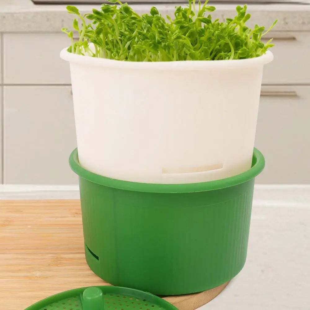 Stackable Bean Sprout Nursery Pots Ventilated Split Sprouting Tray Efficient Soilless Cultivation Pot Oasis Select