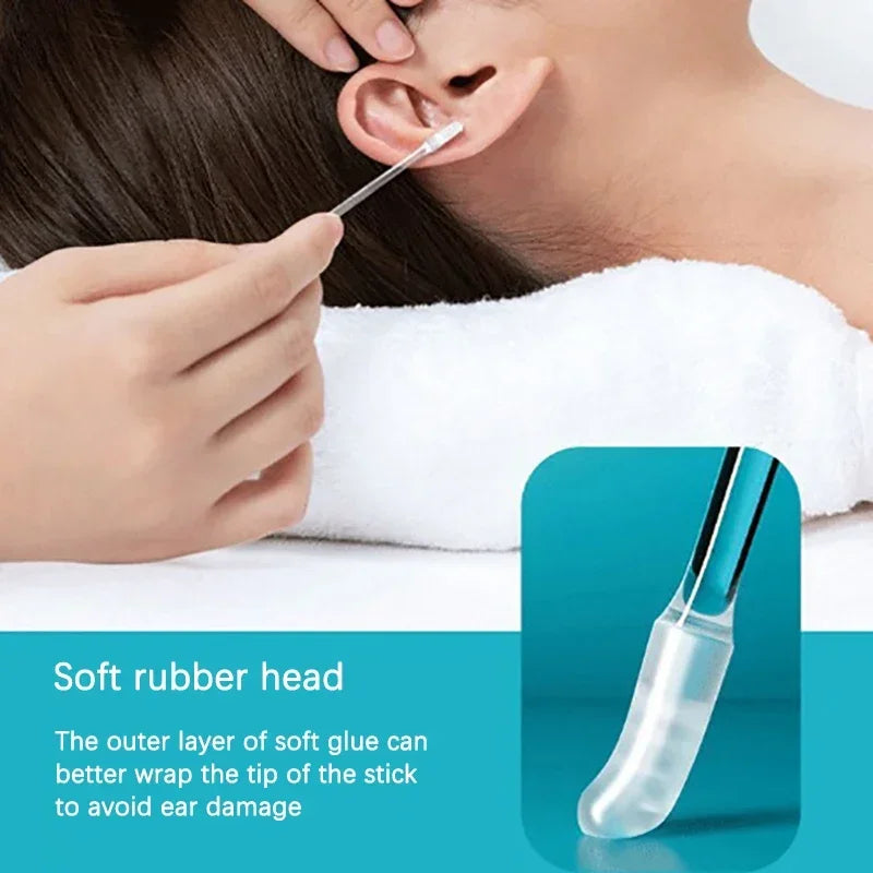 Ear Hygiene Cleaning Tool Kit Sticky Ear Wax Remover Disposable Safe Ear Care Swabs GentleCleaning for Adults and Kids Use Oasis Select