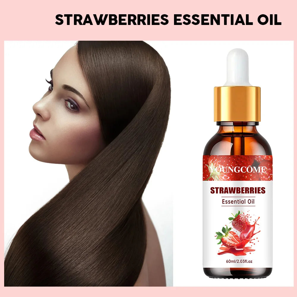 YOUNGCOME Strawberry Hair Oil – 2-in-1 Growth & Shine Hair Treatment Oil Oasis Select