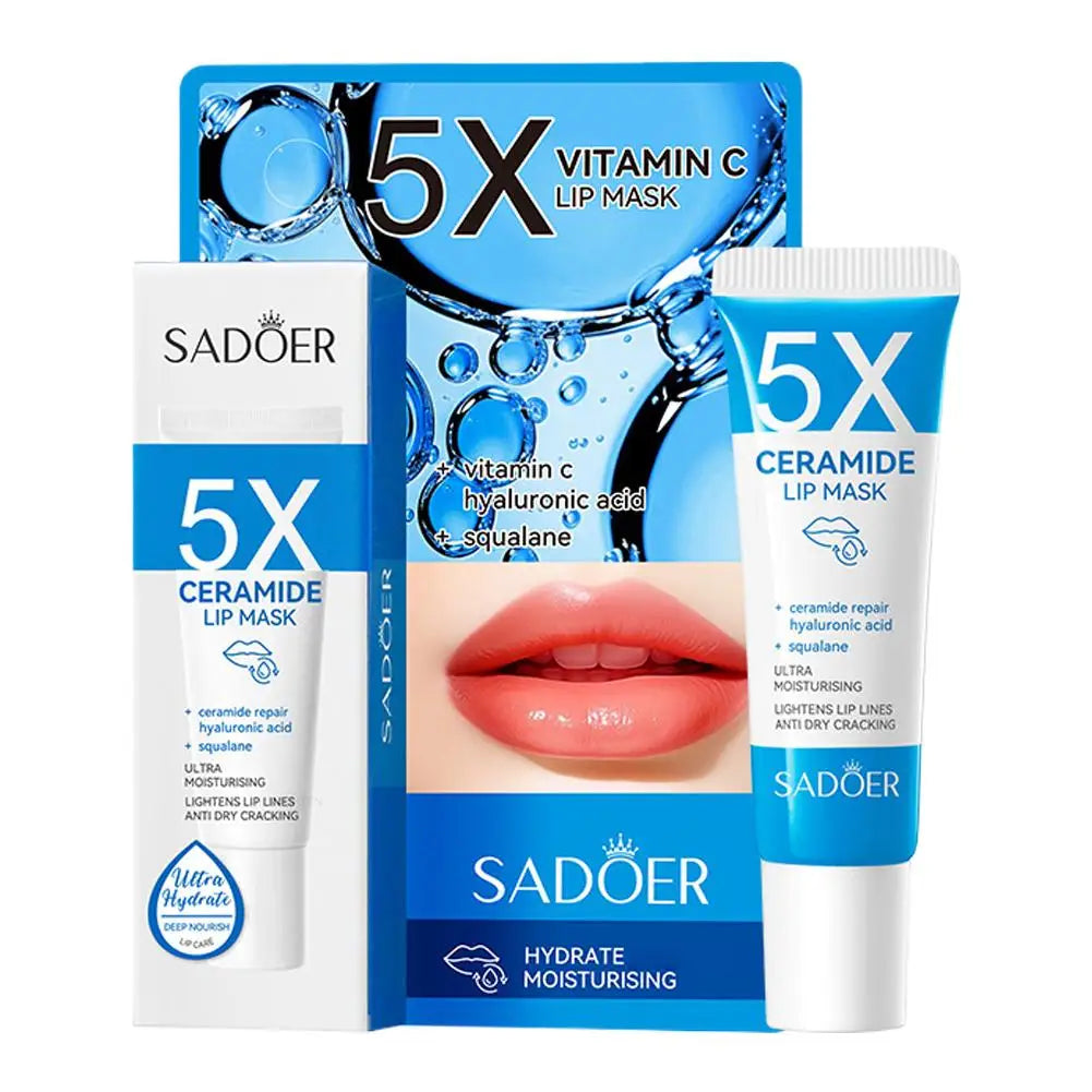 SADOER 5X Niacinamide Lip Mask Hyaluronic Acid Squalane Ultra Hydrating Balm Lip Care Cream Anti Dry Cracking Pink Lips Oasis Select B