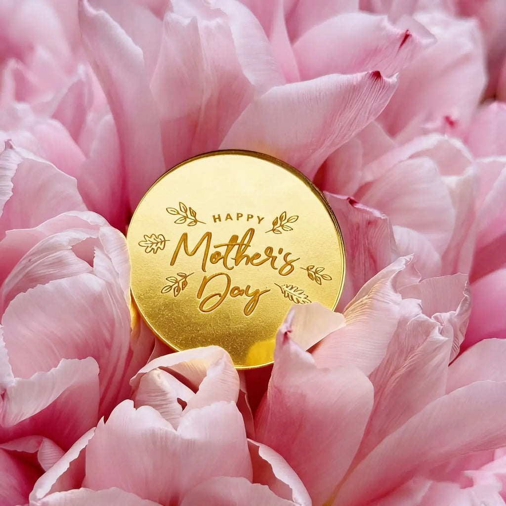 Happy Mother's Day Gold Mirror Acrylic Cake Topper