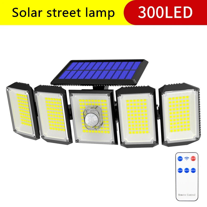 SHINEKNOT IP65 Solar Wall Light | 5-Head LED Motion Sensor