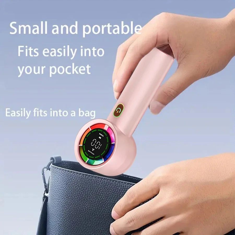 URGGU Handheld Fan 100 Speeds 3000mAh USB Rechargeable Digital Display