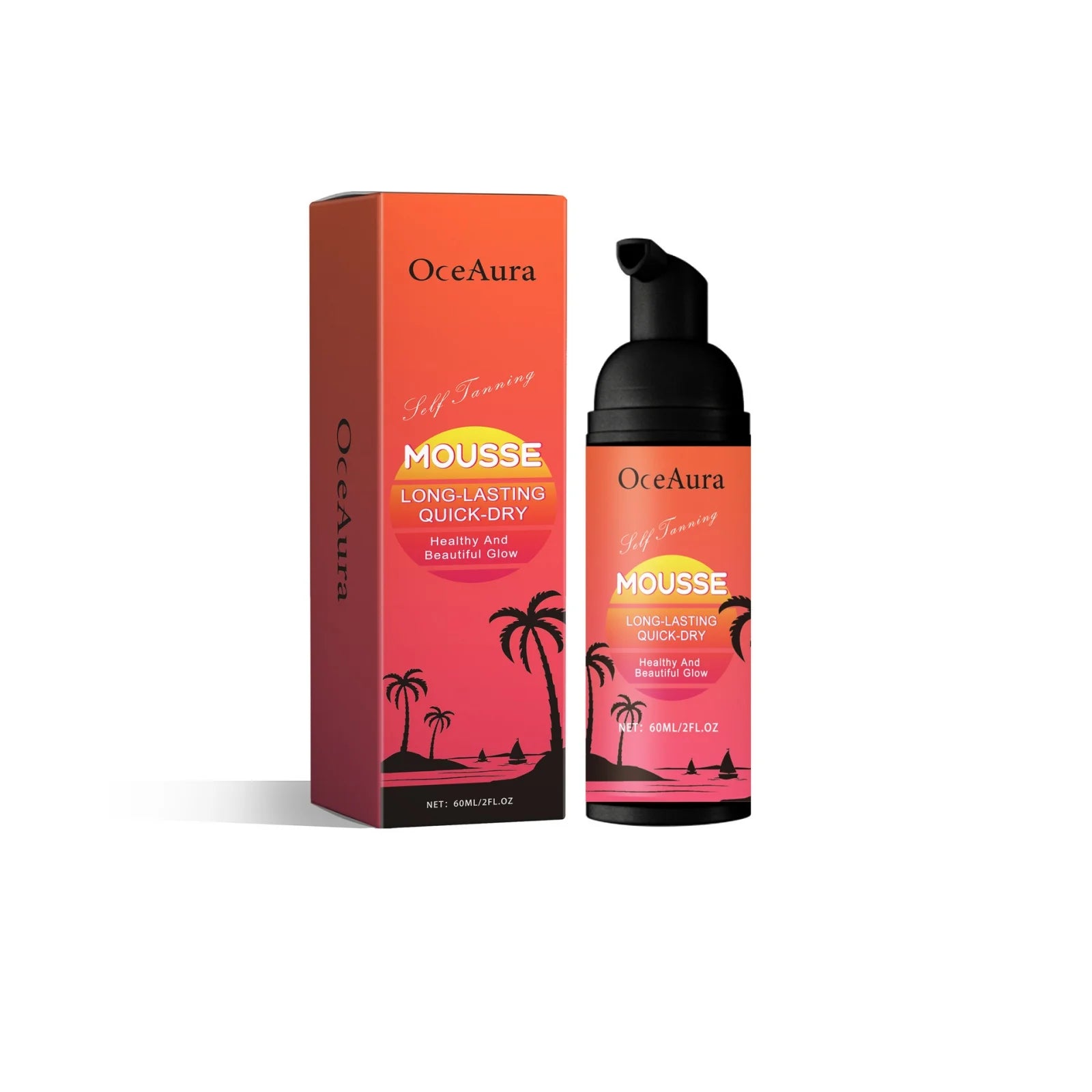 OceAura Self Tanning Mousse – Sunless Bronzer Spray 60ml