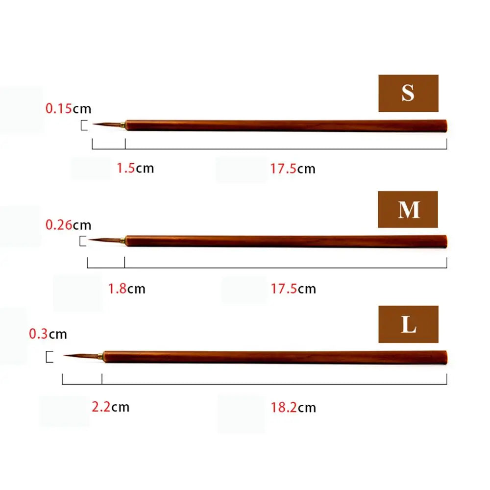 Calligraphy Brush Pen Set – 3 Pcs Weasel Hair Hook Line Pens