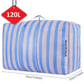 1pc 230L Large Capacity Car Travel Storage Bag, Quilted Thickened Nylon Duffel Bag for Moving, Portable Blue White Moving Bag Oasis Select 120L