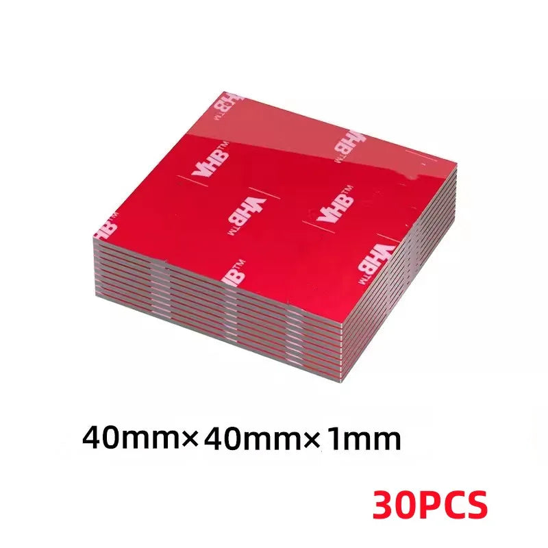 5-30PCS Strong Double Sided Adhesive Foam Pad Wall Mounting Tape Two Sides Heat-resistant Home Appliance Car Accessories Oasis Select square 40mmx40mm