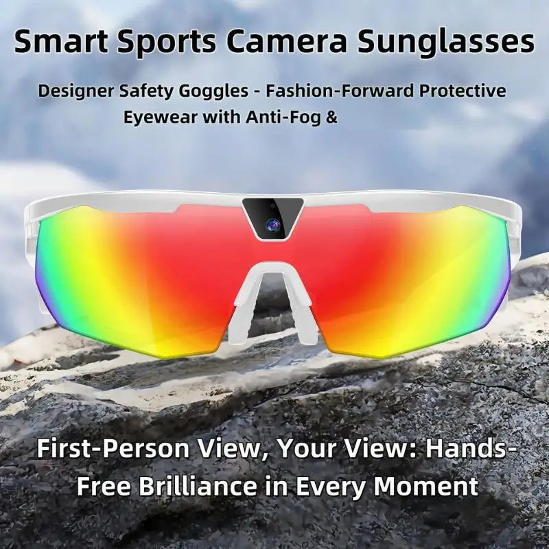 AI Smart Cycling Glasses - 8MP Camera, 1200P Video Record, Real-time Translation, BT Call Chat Cycling Sunglasses For Men Women Oasis Select
