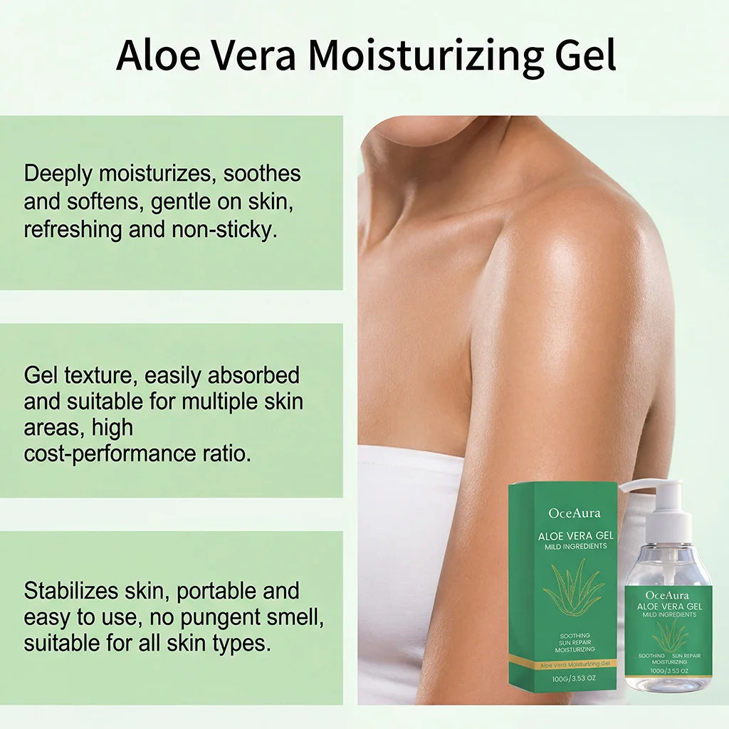 Aloe Vera Moisturizing Gel – Hydrating Body & Face Cream 100g Aloe Vera Gel Oasis Select