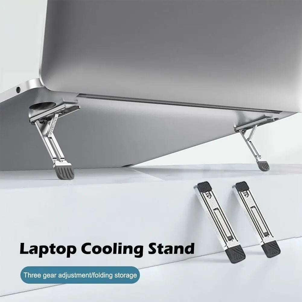 Mini Folding Laptop Stand – 3-Height Aluminum Phone Holder