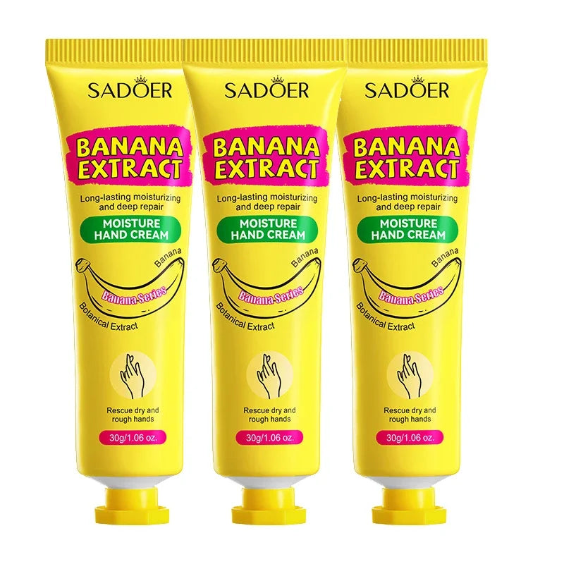 Sadoer Banana Hand Cream – Moisturizing & Brightening Set Hand Cream Set Oasis Select 3Pcs