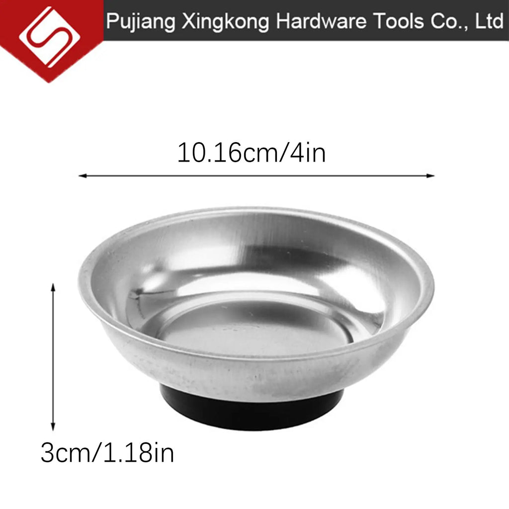 Screw Tray Parts Holder Magnetic Dish Stainless Steel Screw Bow Portable Magnetic Bolt Holder Tray Magnet Parts Tools Bowl Oasis Select