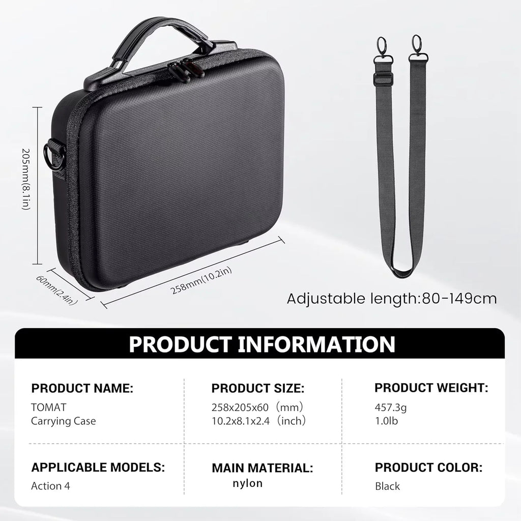 DJI Action 5 Pro/4/3 Hard Shell Storage Case & Carry Bag
