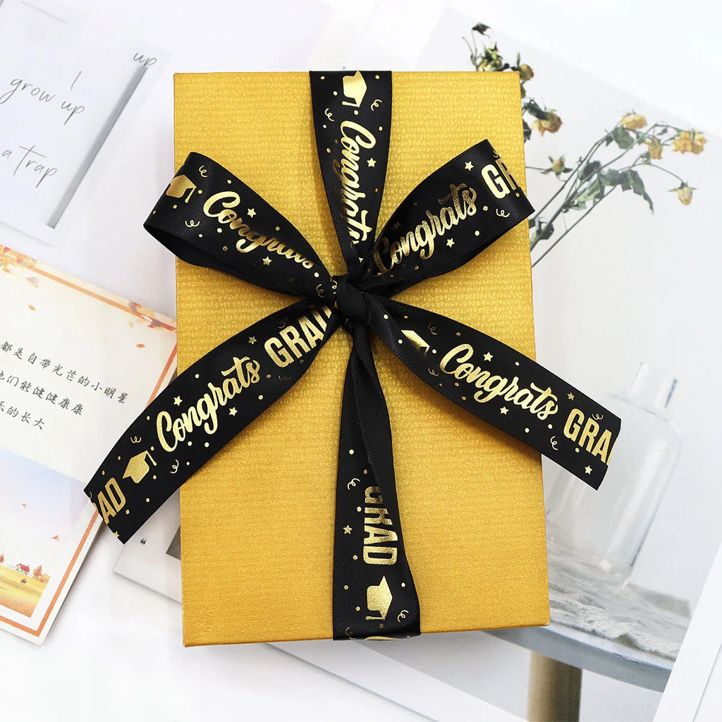 1 Roll，5 Yards Graduation Gift Packaging Ribbon,Decoration Party DlY Bow Ribbon, Graduation Ceremony CampusParty Supplies Oasis Select