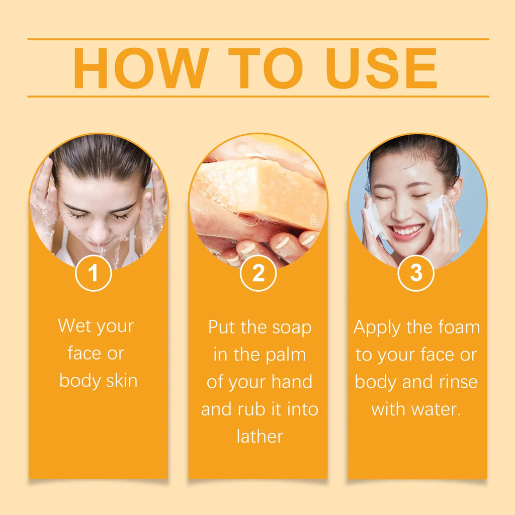 Lemon Ginger Yellow Brightening Soap Deep Cleaning Soothe Skin Softening Keratin Brighten Dullness Gentle Face Exfoliating Soap Oasis Select