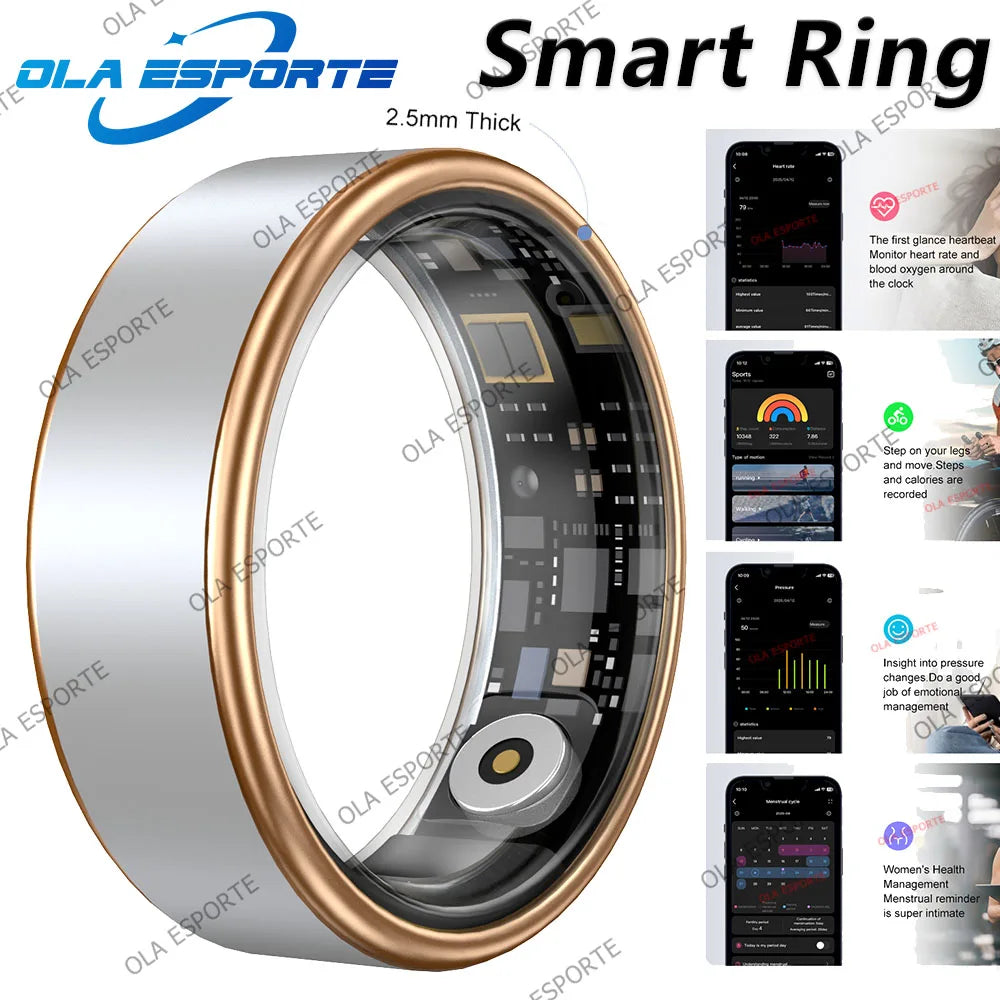 Smart Ring 2025 – GPS Fitness, Sleep & Heart Rate Tracker