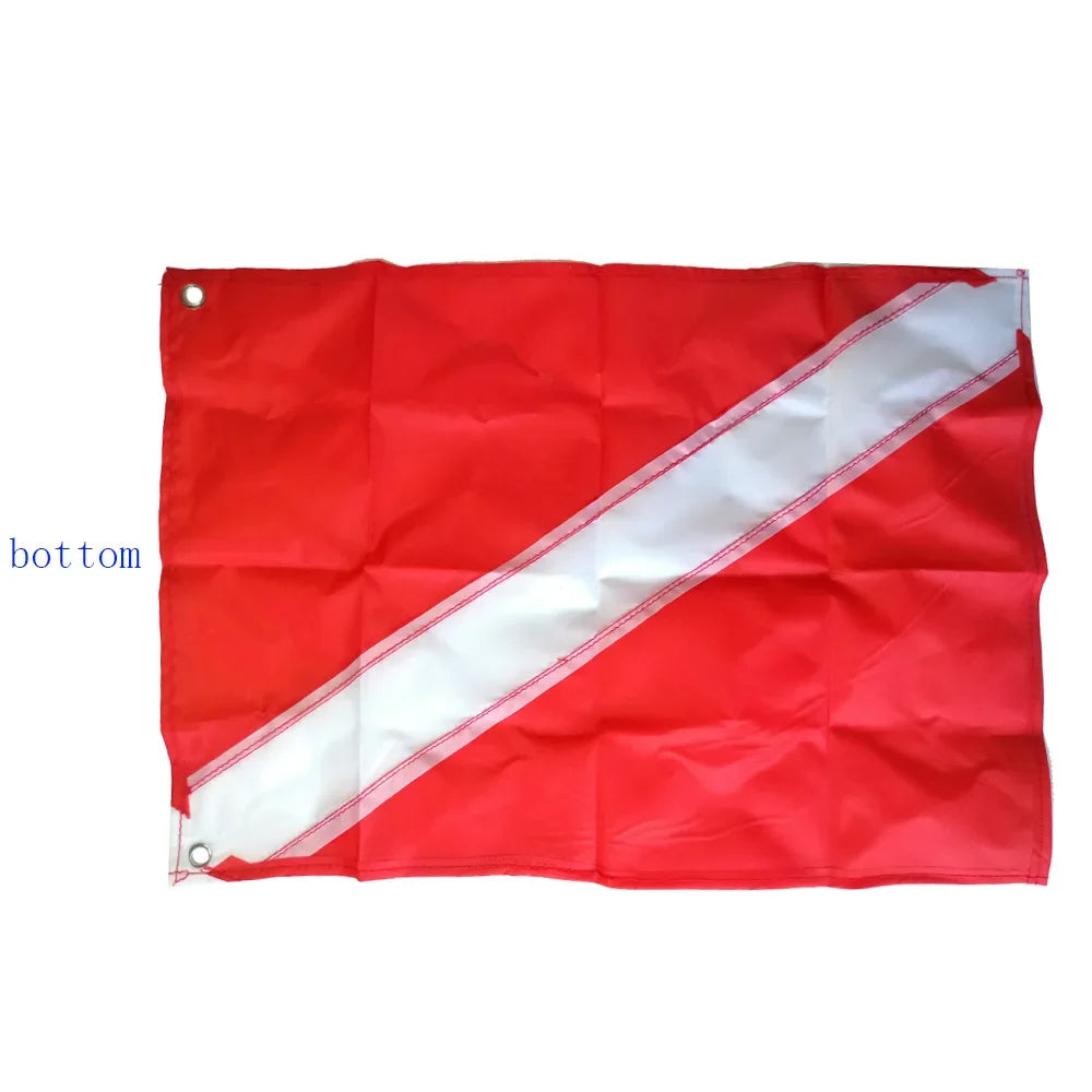 2 Size Large Dive Boat Flag International Sign Universal Scuba Diving Boat Floating Flag with Metal Grommets Accessories Oasis Select