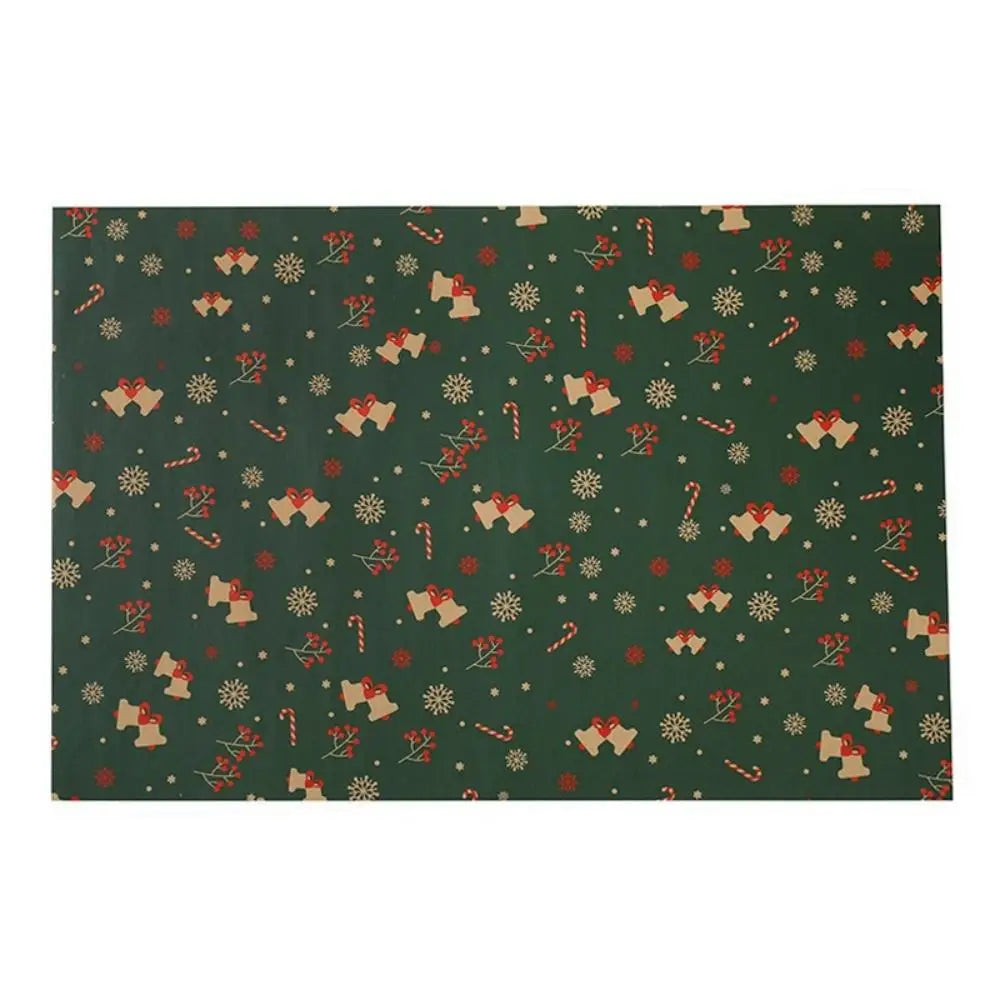 50x70cm Xmas Gift Paper Recyclable Kraft Wrapping Paper Christmas Wrapping Paper Sturdy For Wedding Winter Holiday Christmas Oasis Select Bells