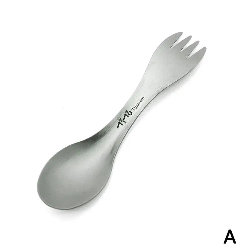 Ultralight Titanium Spork 2-in-1 | Camping & Backpacking