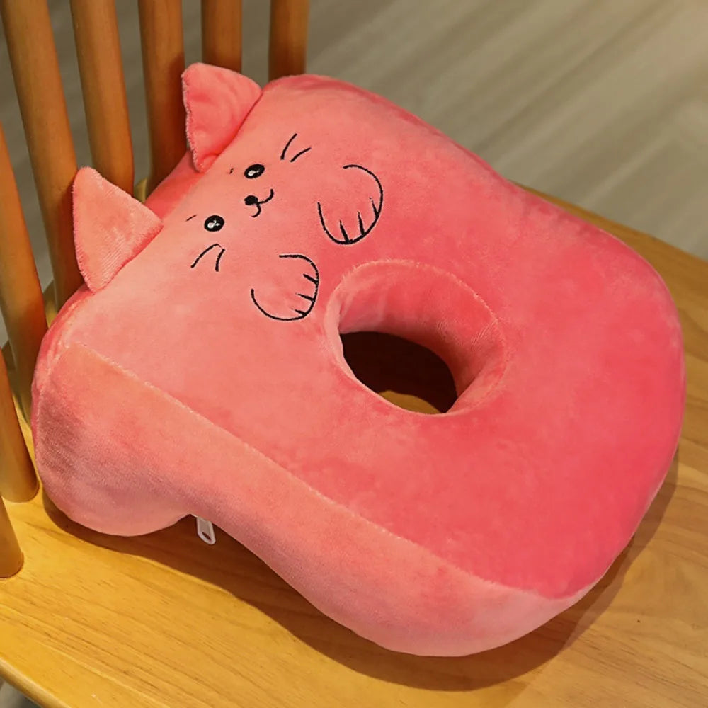Cartoon Animal Nap Pillow – Soft Ring Desk & Travel Rest Pillow