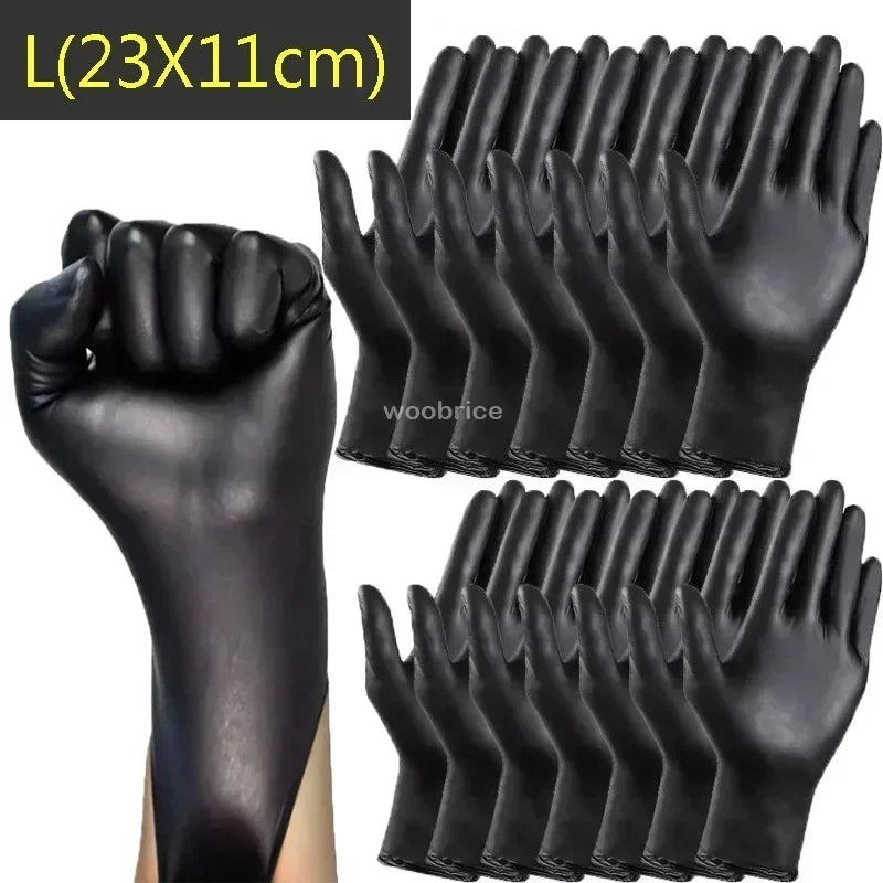 Disposable Nitrile Waterproof Gloves Dish Washing Kitchen Household Gloves Dog Wash Cleaning Glove for Food Working Latex Gloves Oasis Select L-23x11cm 100PCS (50 pairs)