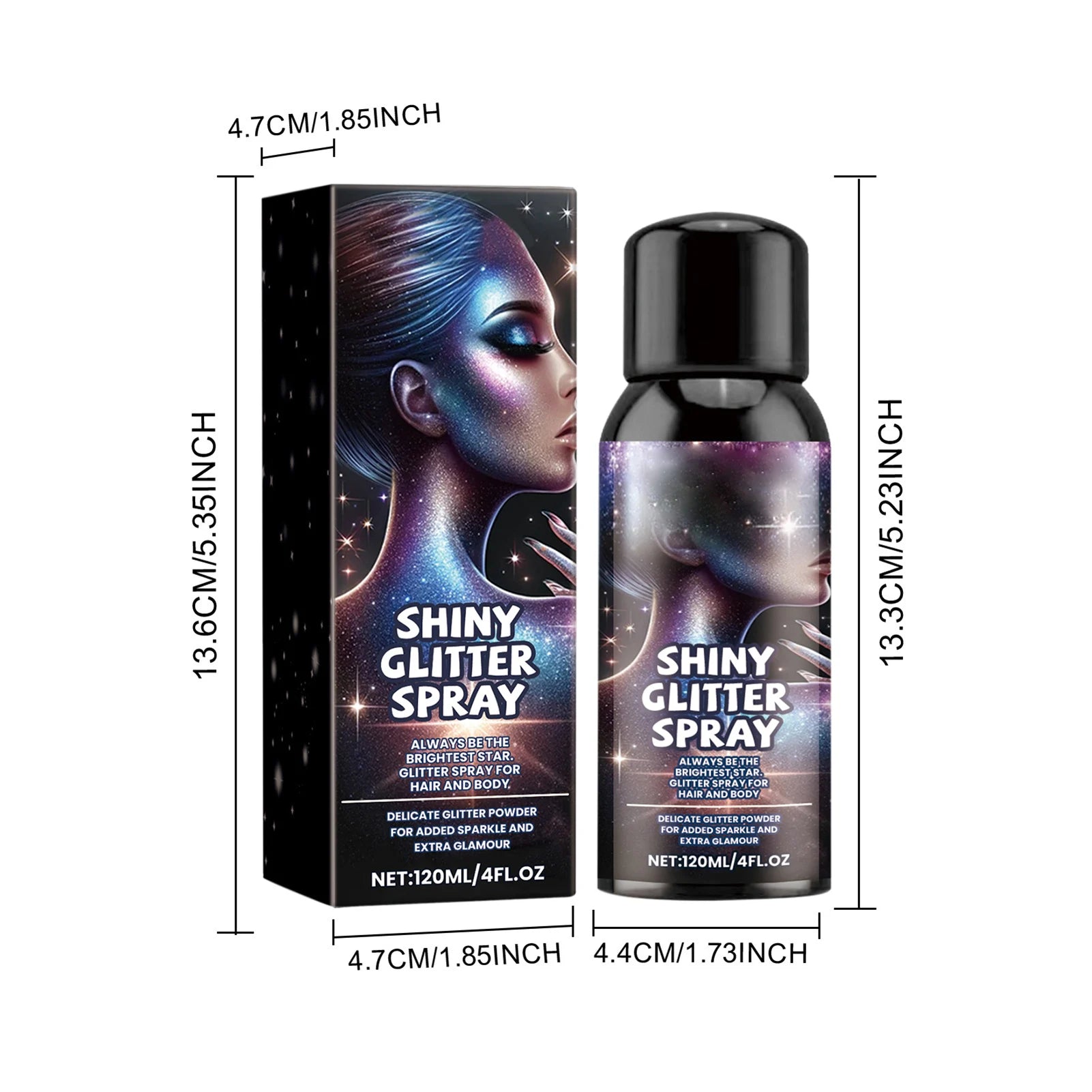 Shimmery Spray Shiny Glitter Spray Hair Shimmery Glitter Spray Hair And Body Washable Temporary Hair Body Glitter Color Spray Oasis Select 120ml 2 China Mainland