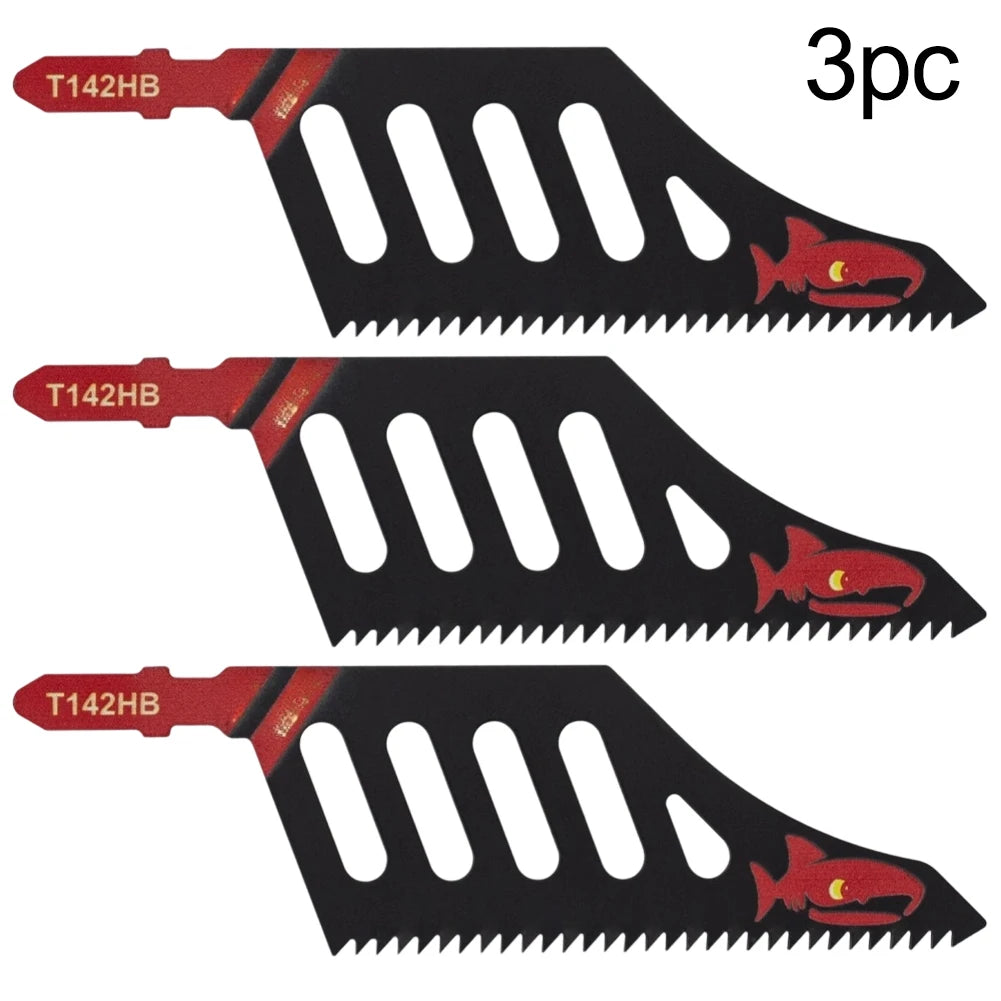 1/3/5pcs T142HB Jigsaw T-shank Flush Cutting Saw Superior Flush Cutting For Wood Aluminum Cutting Tool Accessories Oasis Select 3PCS