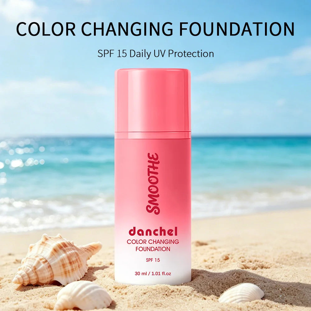 Color Changing Foundation Deep Moisturizing SPF15 Sun Protection Medium Coverage Smart Match Skin Color Natural Look Foundation Oasis Select