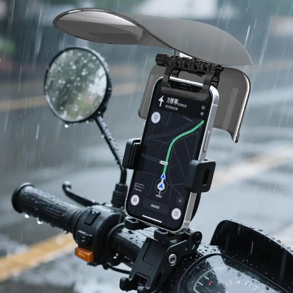Premium Sun Hat Style Phone Mount Sun Shade Universal Fit Adjustable Extended Sun Visor Rainproof Creative Riding Gear Cycling Oasis Select