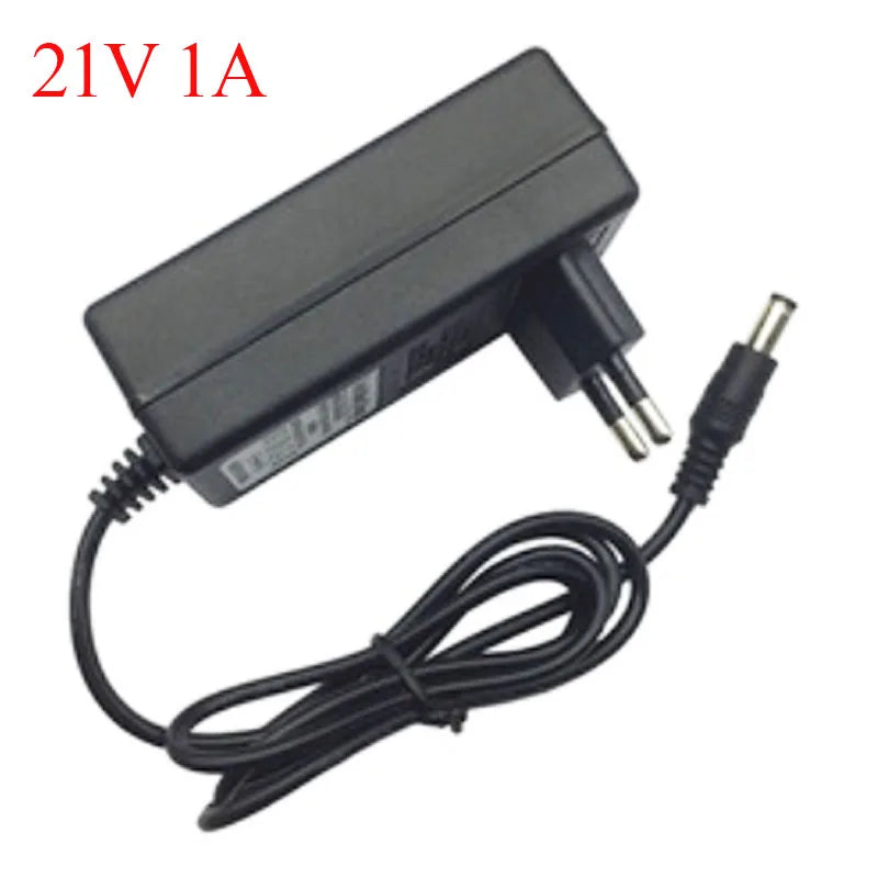 12.6V 2A 21V 1A 18650 Lithium Battery Charger For 12V 18V Screwdriver Wrench Li-ion Battery Pack DC 5.5mm * 2.1mm 2.5mm Input Oasis Select 21V-1A EU