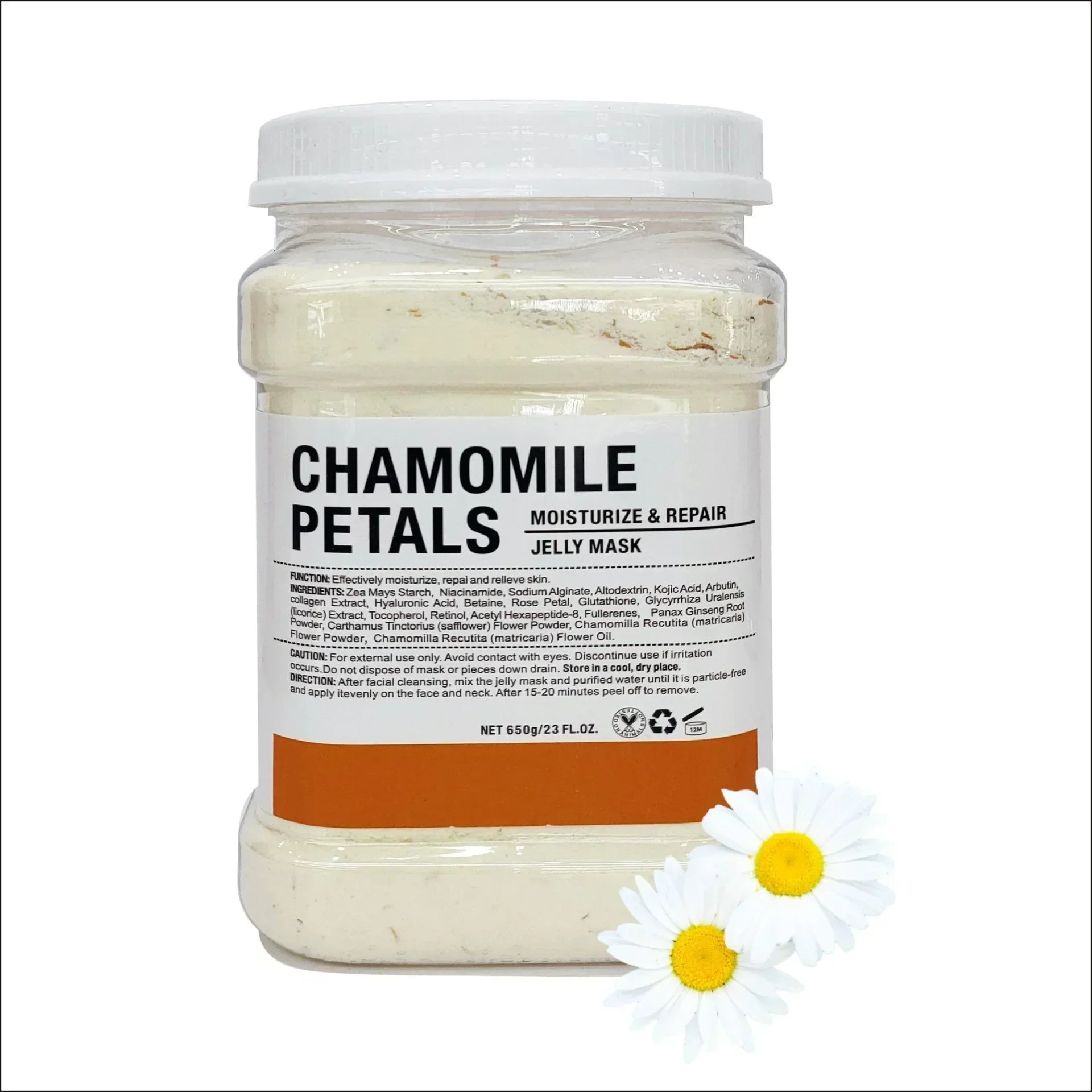 650g Arbutin Rose Jelly Mask Powder DIY Plant Masks Powder Peel Off Vitamin C Hyaluronic Acid Facial Skin Care 24K Gold Mud Mask Oasis Select 650g Chamomile