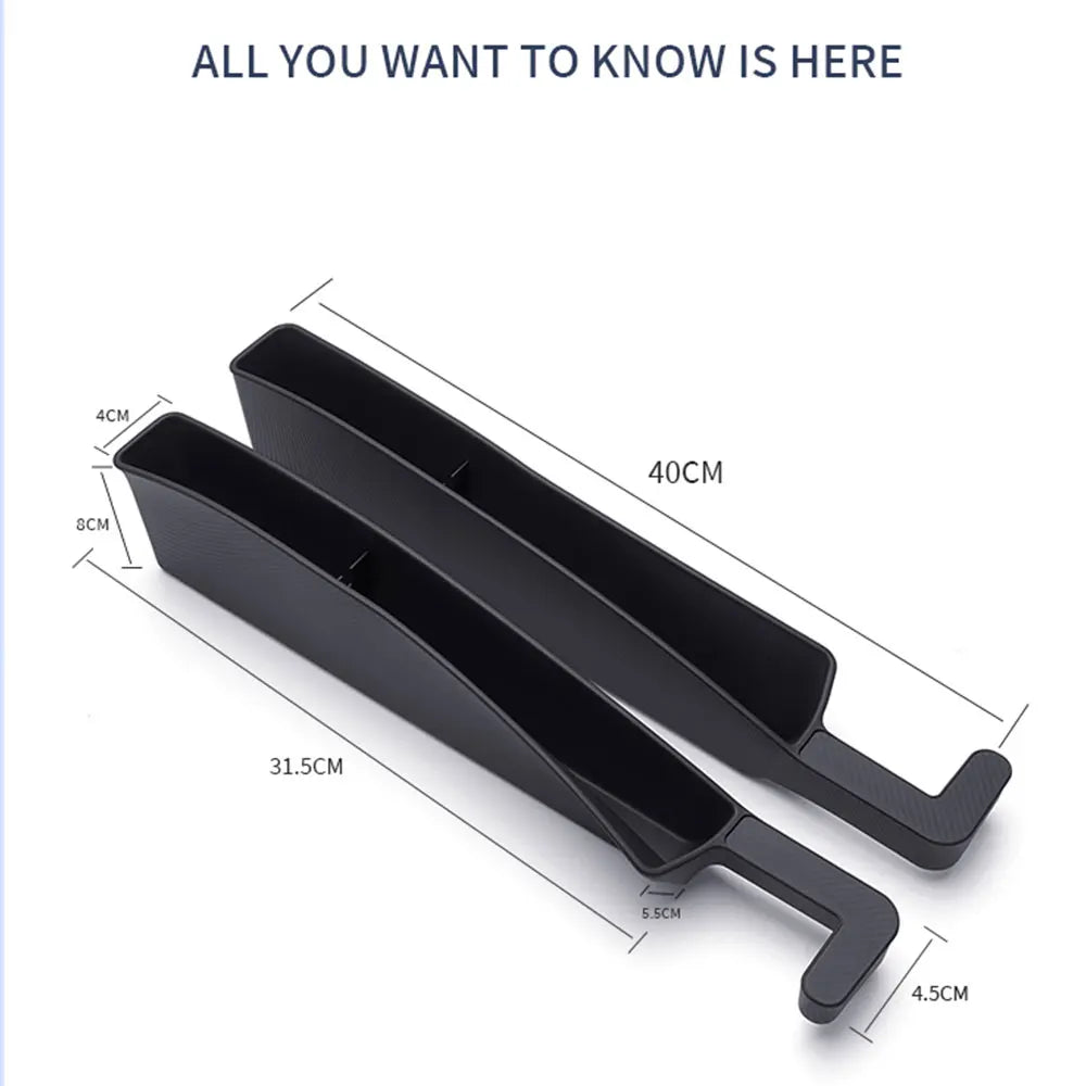 Car Seat Gap Filler & Storage Box – 2PCS Universal TPE
